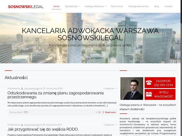 OBSŁUGA PRAWNA FIRM – SOSNOWSKILEGAL